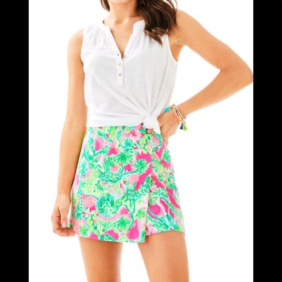 Lilly Pulitzer Pants - Lilly Pulitzer Cassia Skort Raz Berry Catty Shack